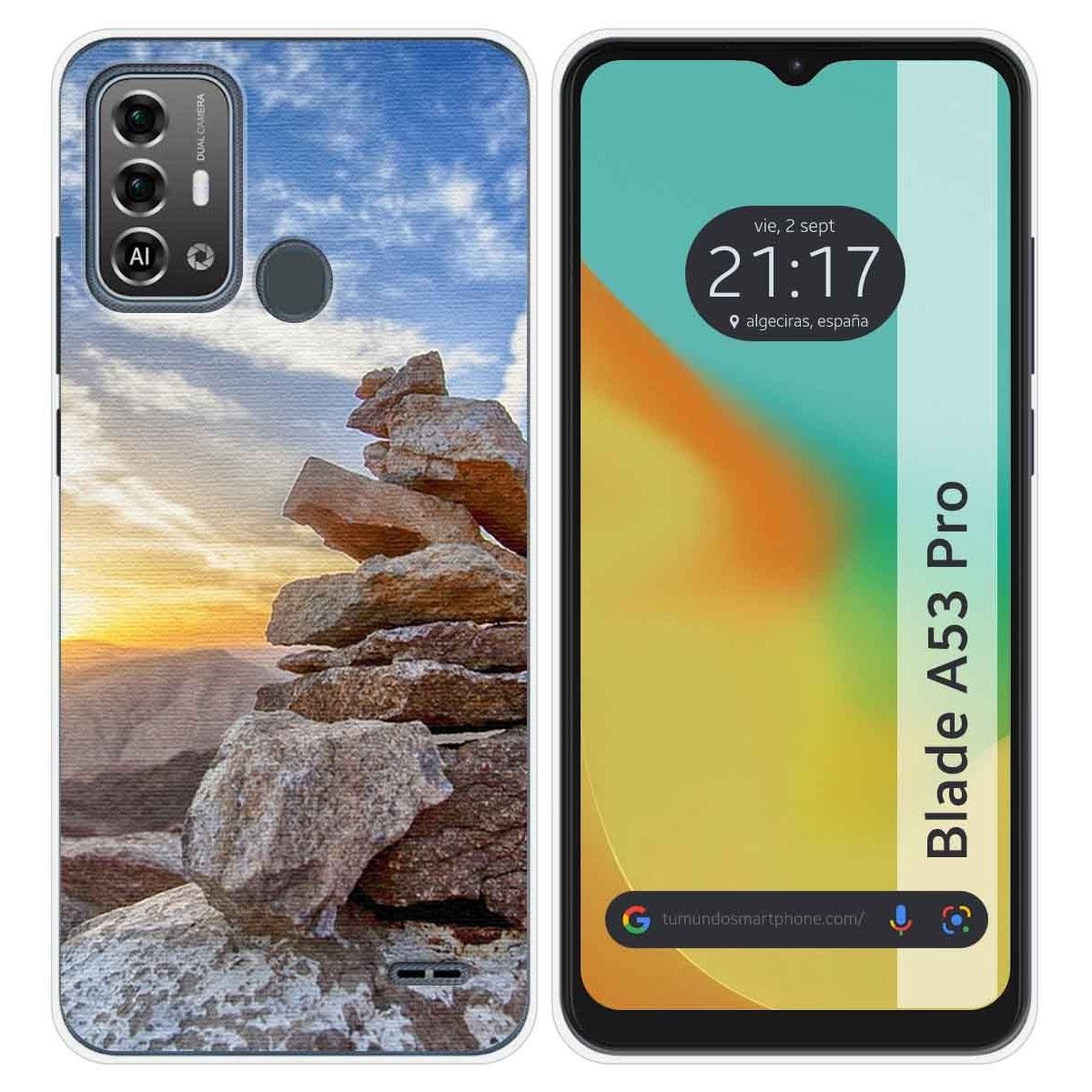 Funda Silicona para Zte Blade A53 Pro diseño Sunset Dibujos