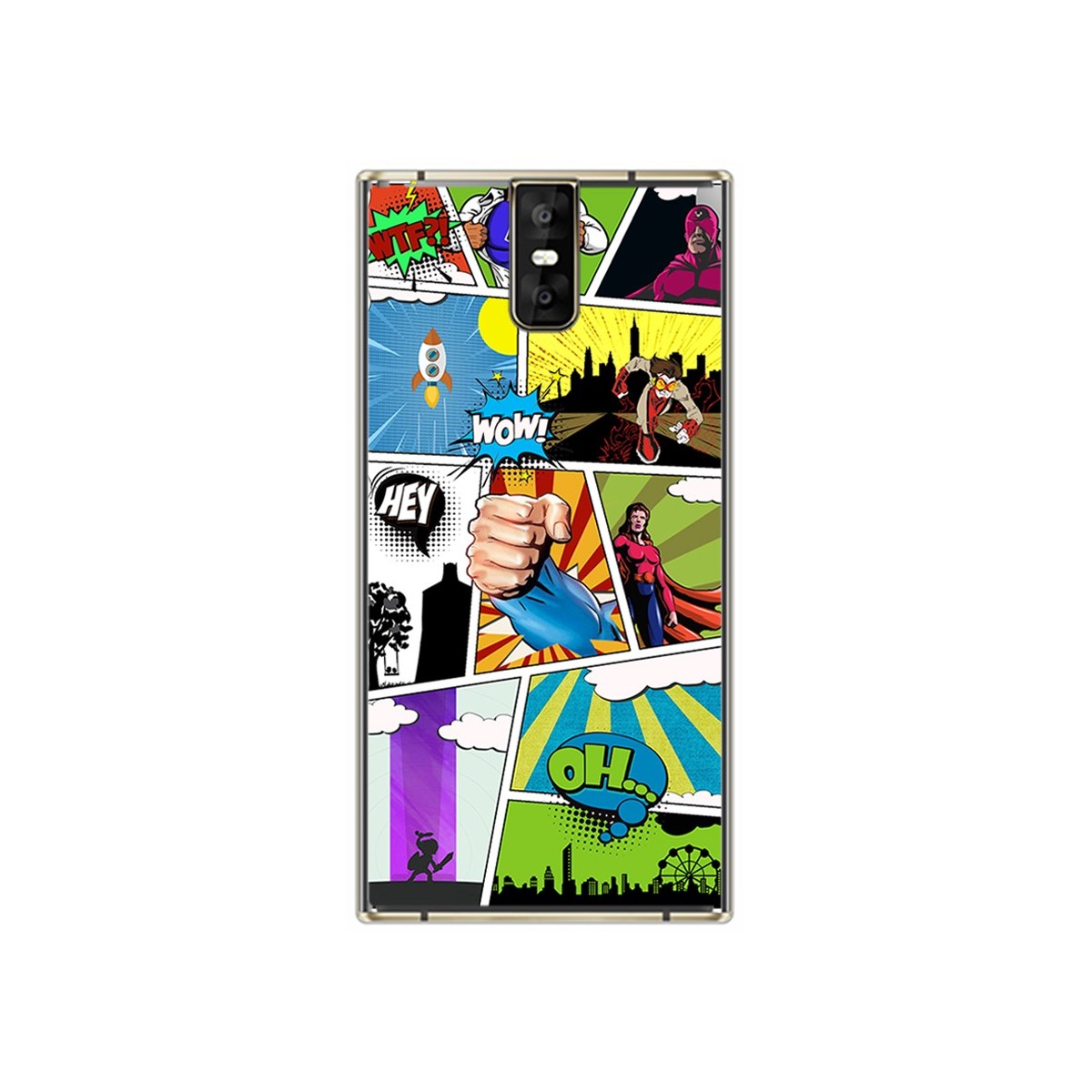 Funda Gel Tpu para Oukitel K3 Diseño Comic Dibujos