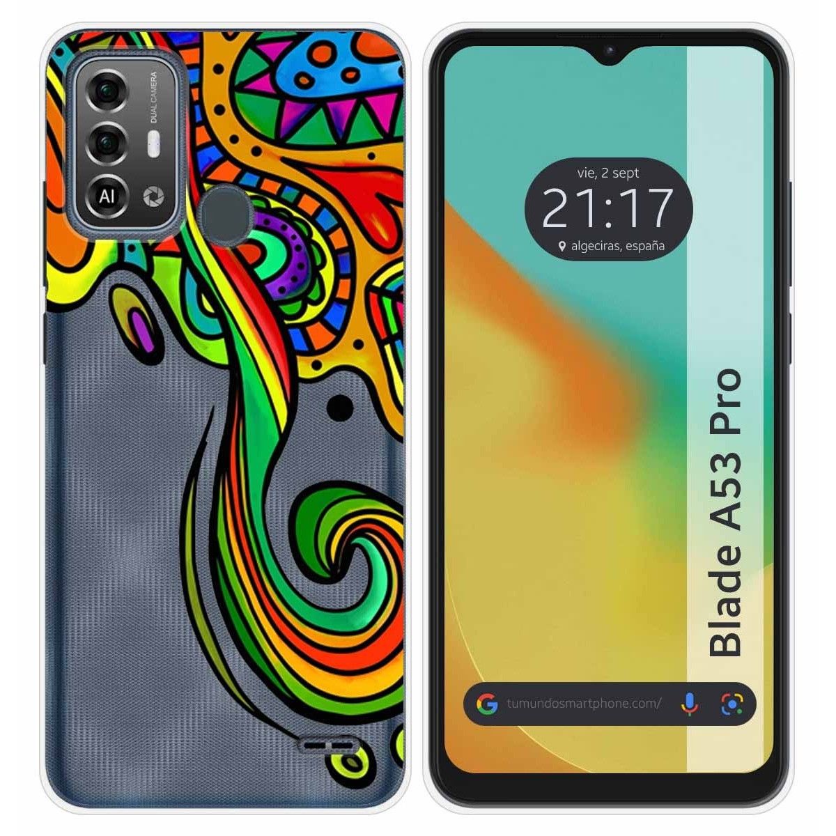 Funda Silicona para Zte Blade A53 Pro diseño Colores Dibujos