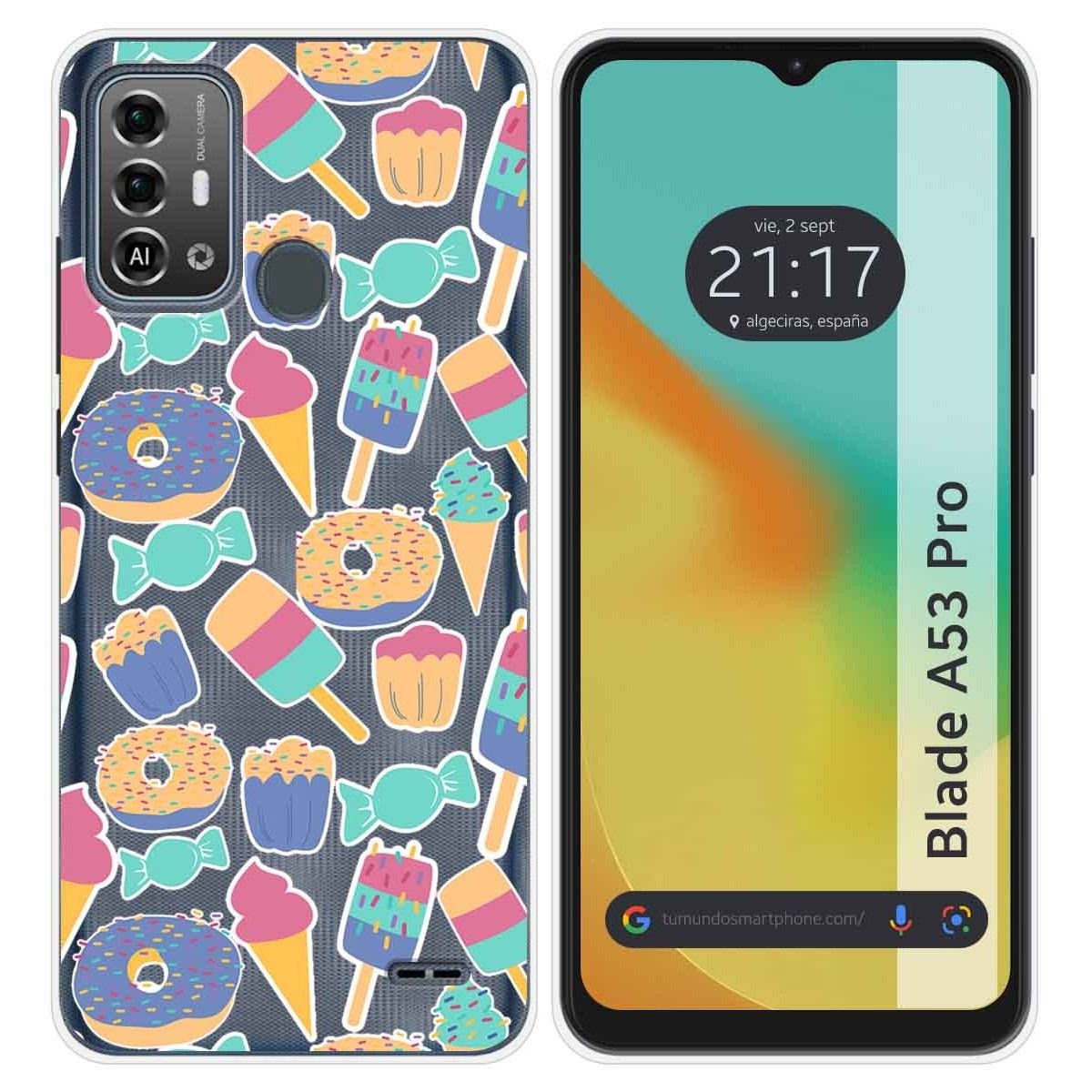 Funda Silicona para Zte Blade A53 Pro diseño Dulces 02 Dibujos