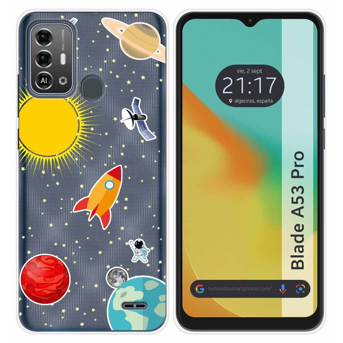 Funda Silicona para Zte Blade A53 Pro diseño Espacio Dibujos