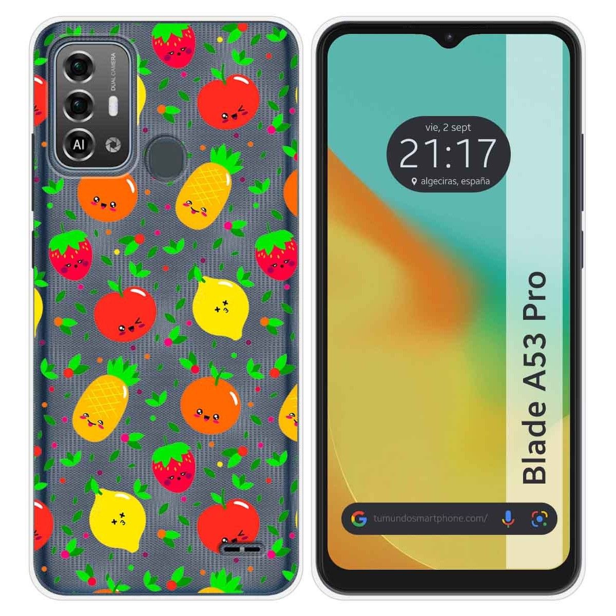 Funda Silicona para Zte Blade A53 Pro diseño Frutas 01 Dibujos