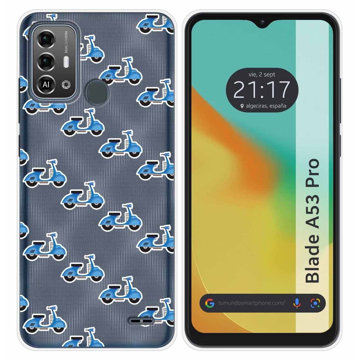 Funda Silicona para Zte Blade A53 Pro diseño Scooter Dibujos