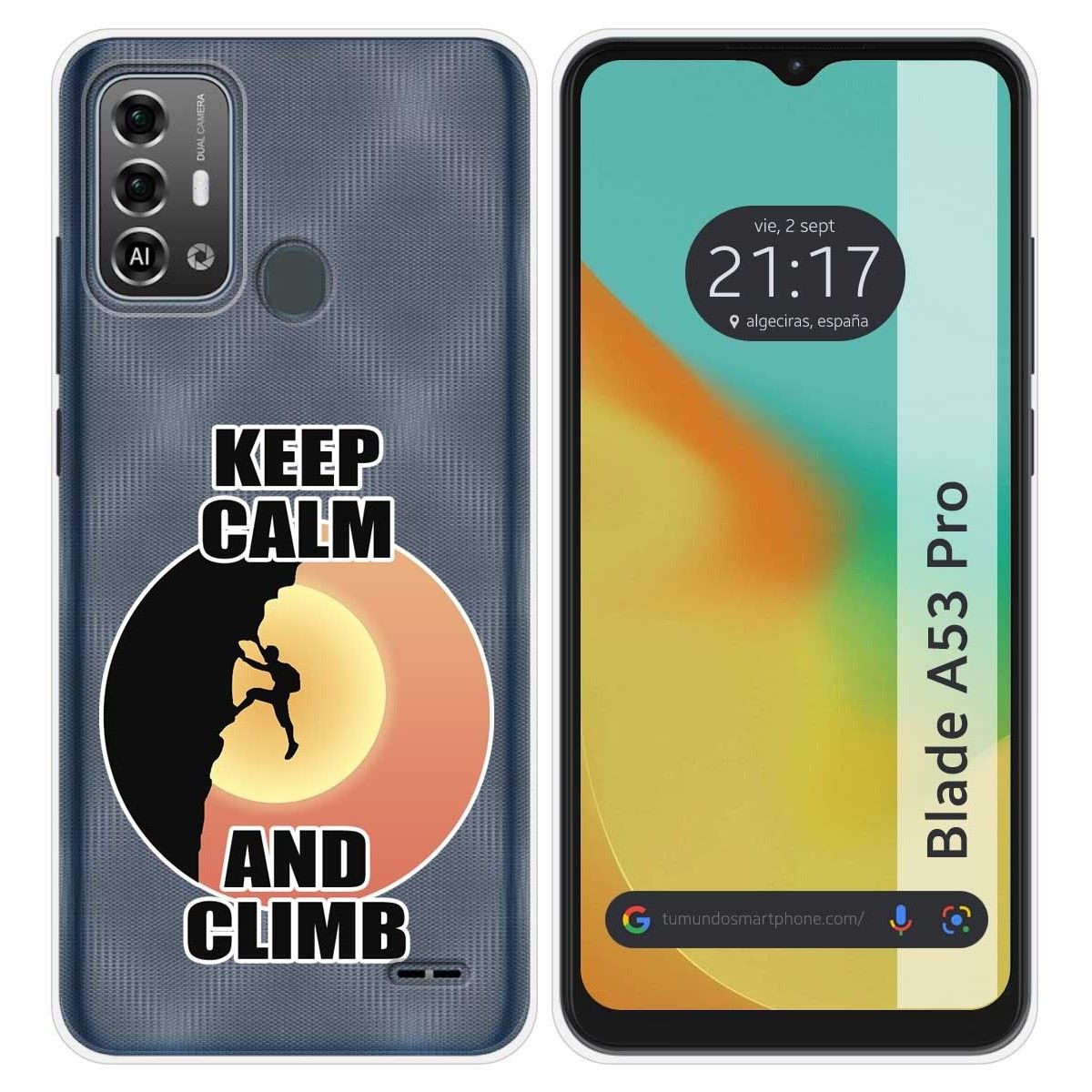Funda Silicona para Zte Blade A53 Pro diseño Hombre Escalada Dibujos