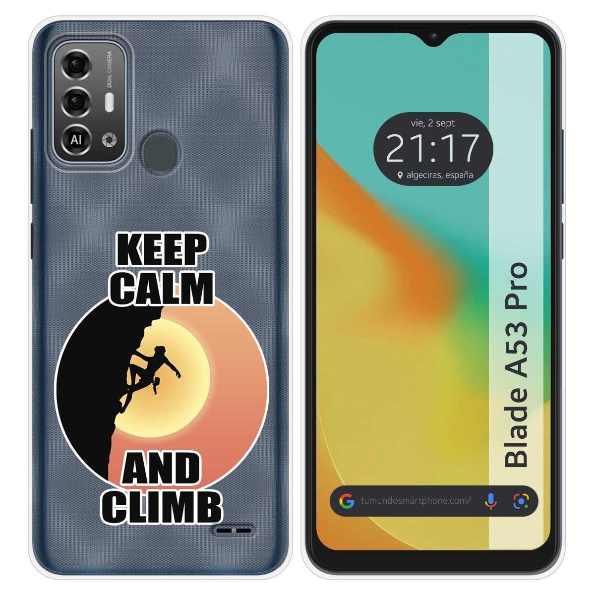 Funda Silicona para Zte Blade A53 Pro diseño Mujer Escalada Dibujos