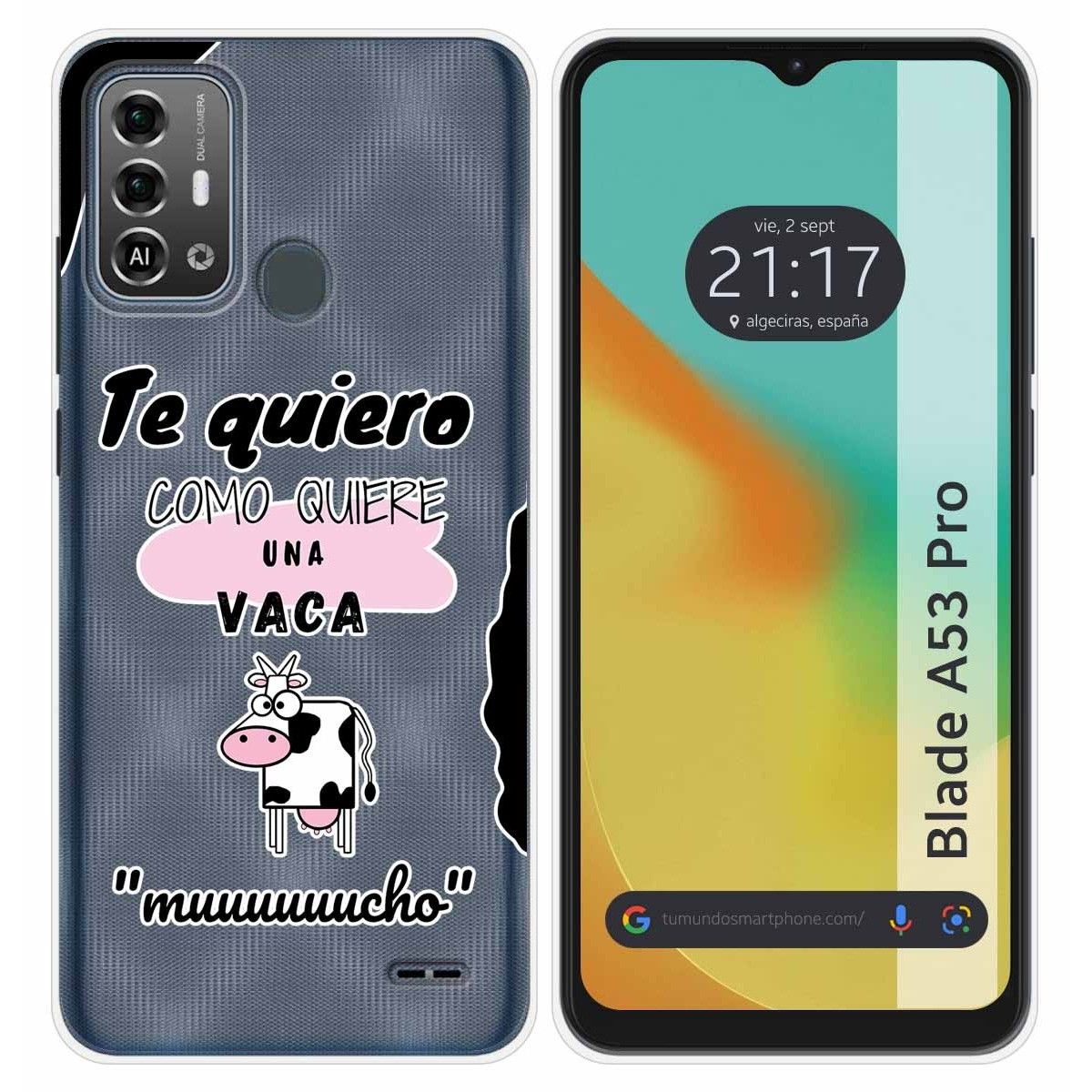 Funda Silicona para Zte Blade A53 Pro diseño Vaca Dibujos