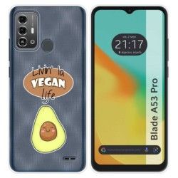 Funda Silicona para Zte Blade A53 Pro diseño Vegan Life Dibujos