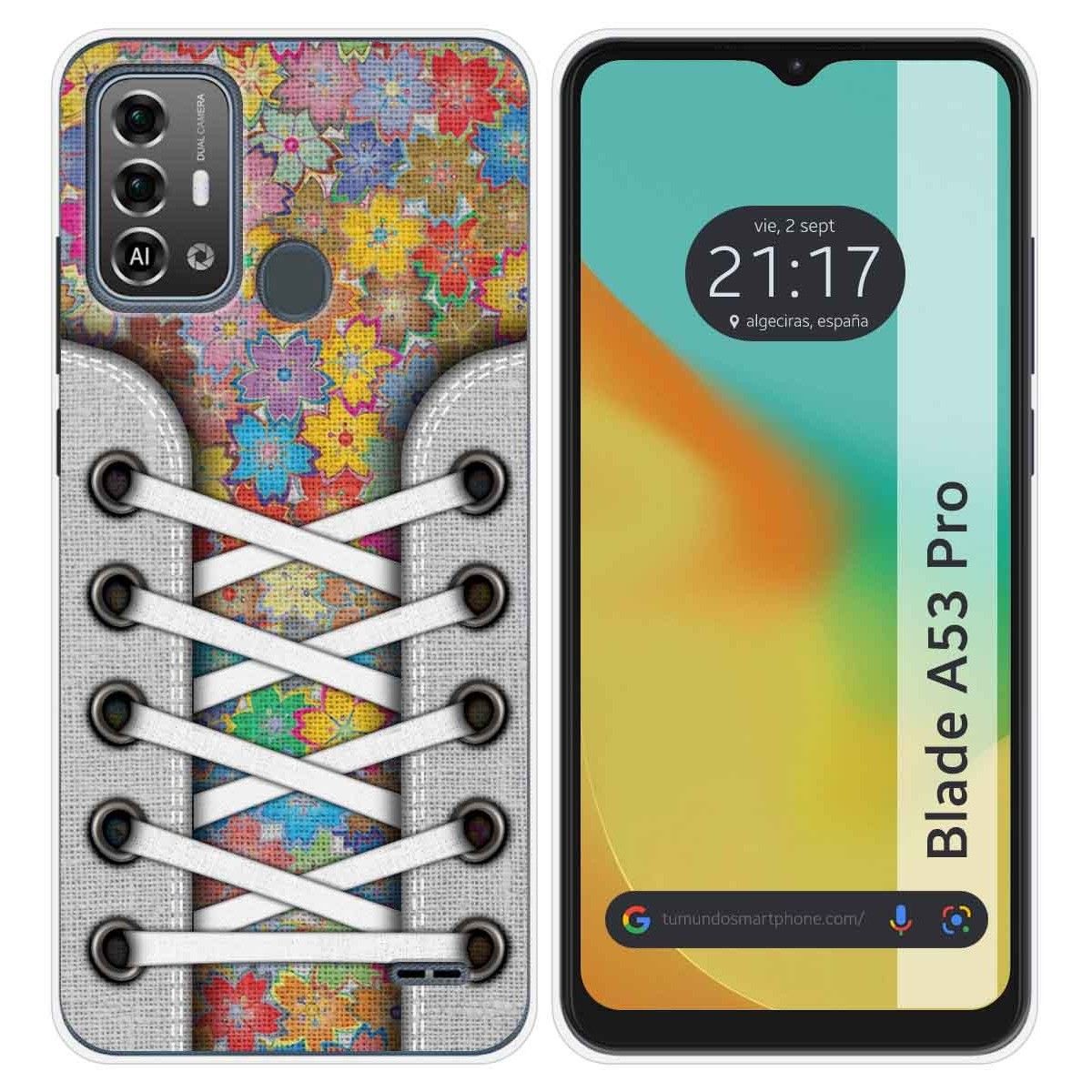 Funda Silicona para Zte Blade A53 Pro diseño Zapatillas 05 Dibujos