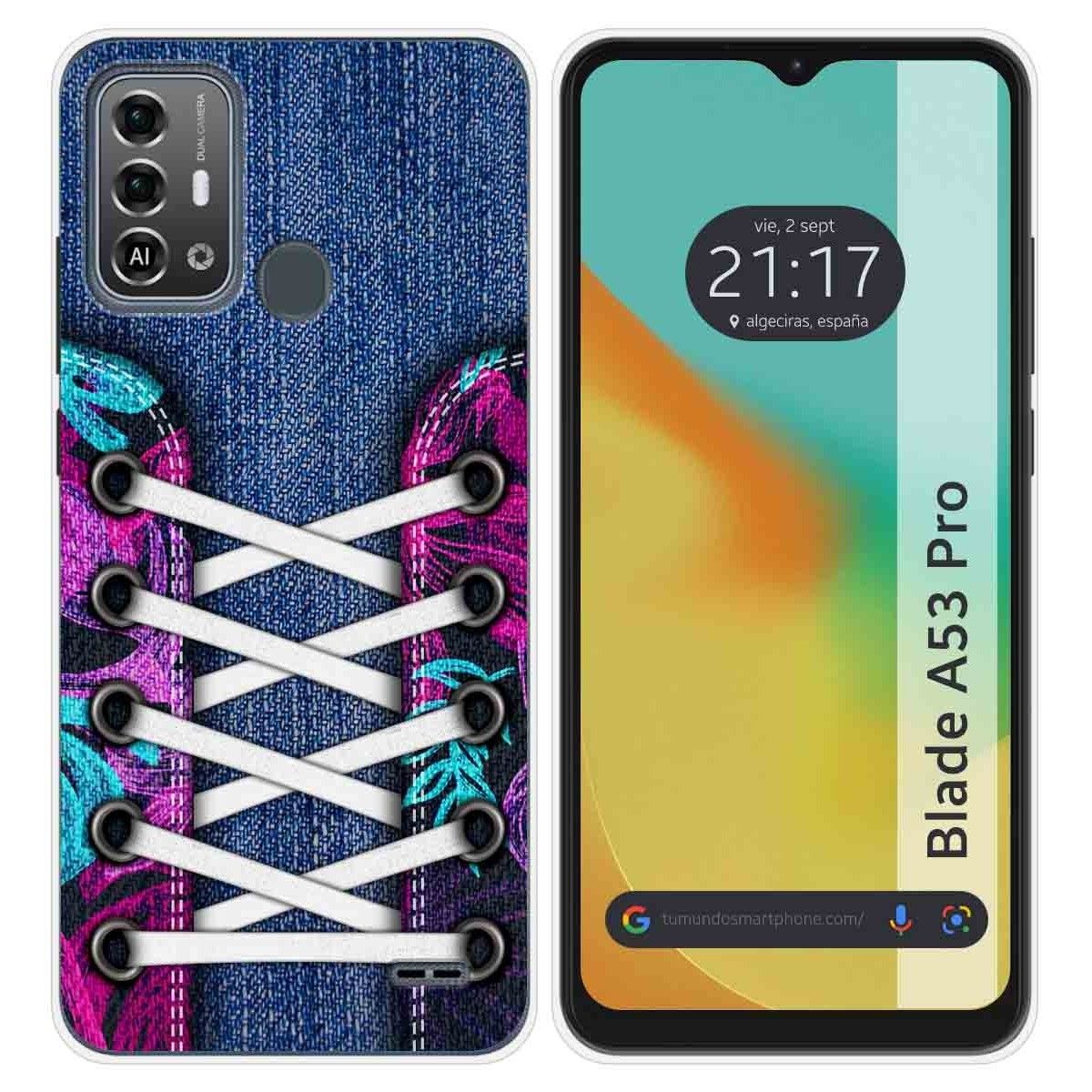 Funda Silicona para Zte Blade A53 Pro diseño Zapatillas 06 Dibujos