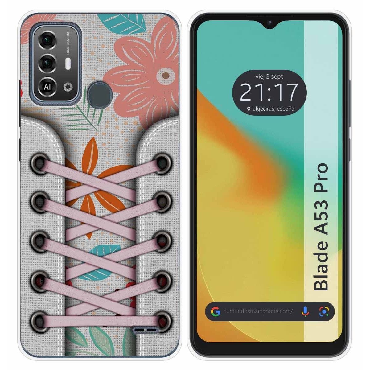 Funda Silicona para Zte Blade A53 Pro diseño Zapatillas 09 Dibujos