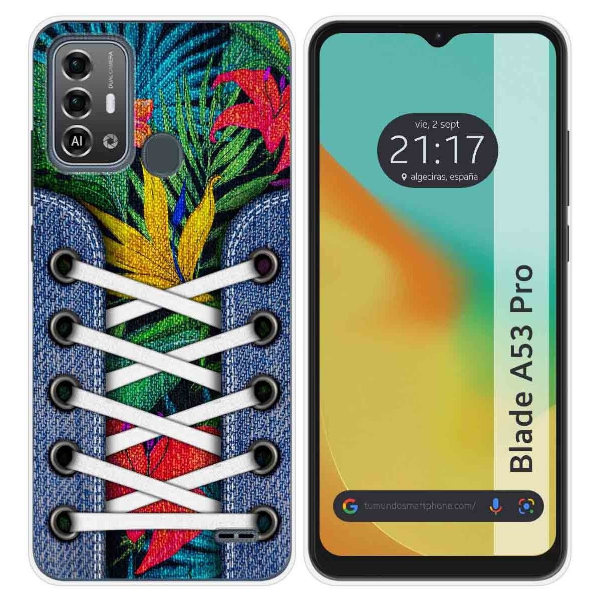 Funda Silicona para Zte Blade A53 Pro diseño Zapatillas 12 Dibujos