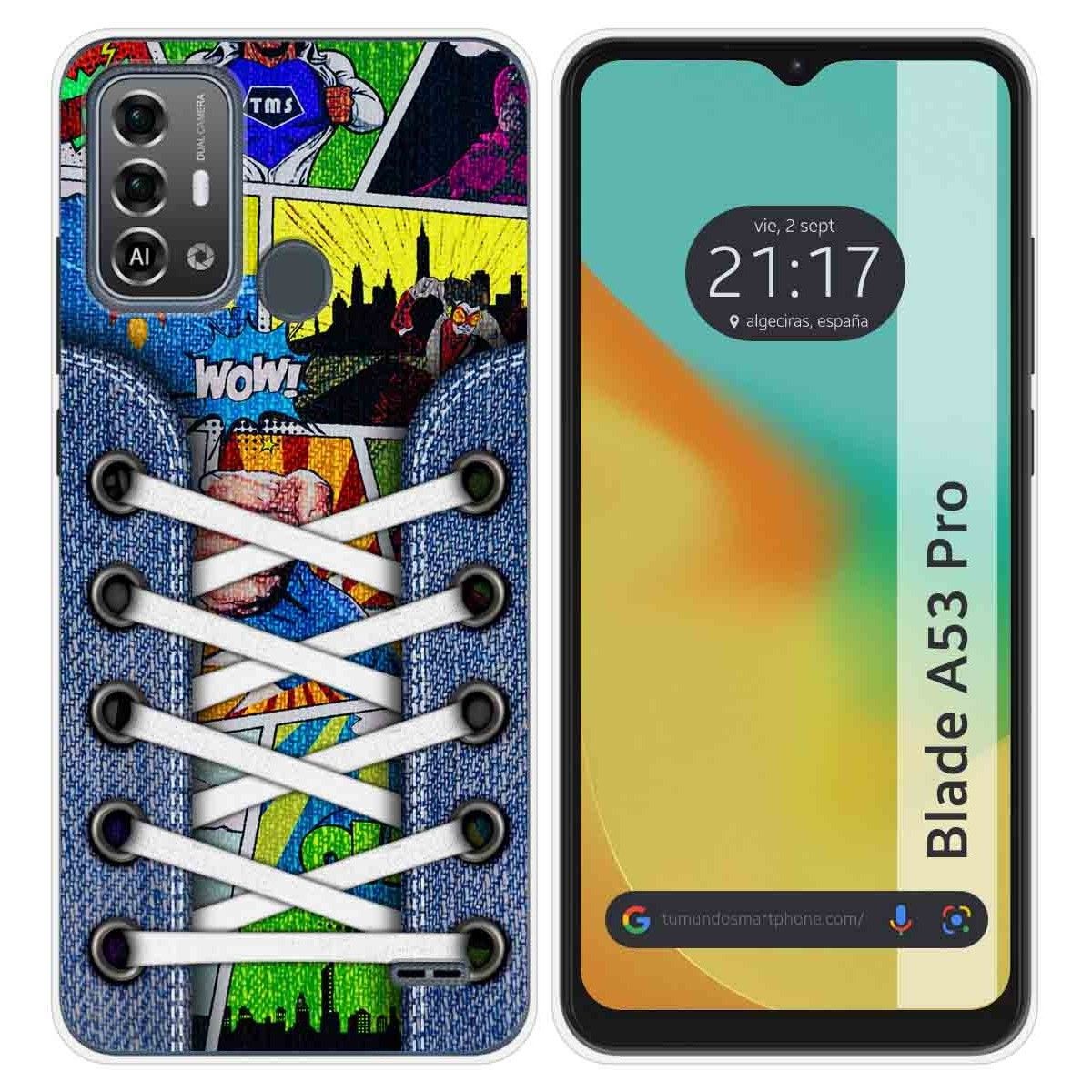 Funda Silicona para Zte Blade A53 Pro diseño Zapatillas 14 Dibujos