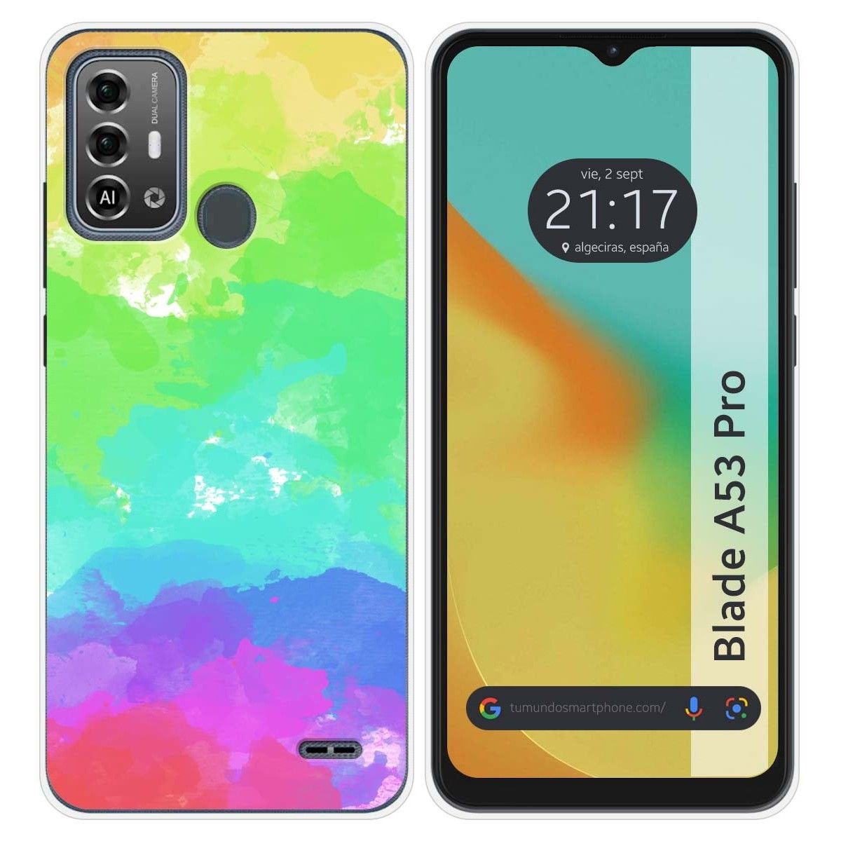 Funda Silicona para Zte Blade A53 Pro diseño Acuarela 03 Dibujos