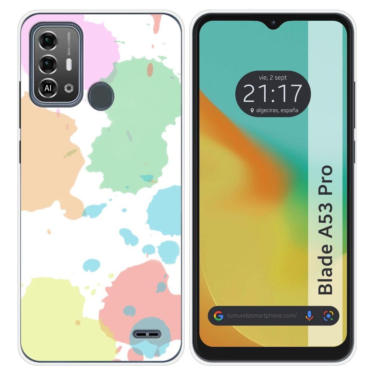 Funda Silicona para Zte Blade A53 Pro diseño Acuarela 05 Dibujos