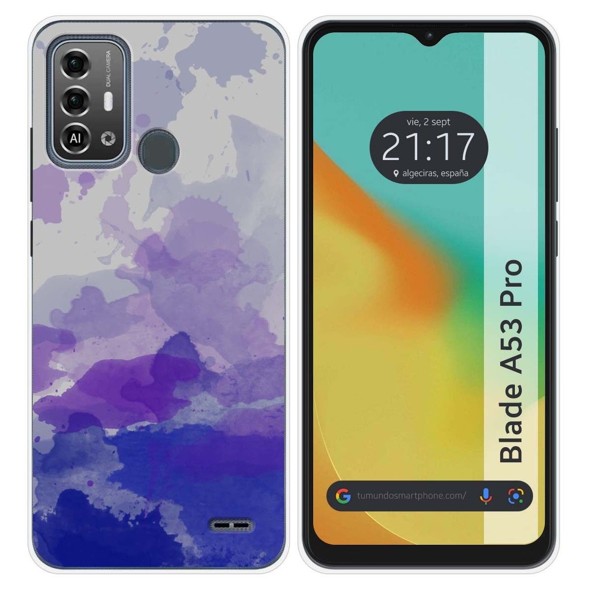 Funda Silicona para Zte Blade A53 Pro diseño Acuarela 09 Dibujos