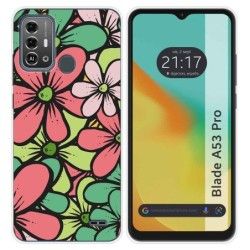 Funda Silicona para Zte Blade A53 Pro diseño Flores 02 Dibujos