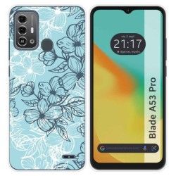 Funda Silicona para Zte Blade A53 Pro diseño Flores 03 Dibujos