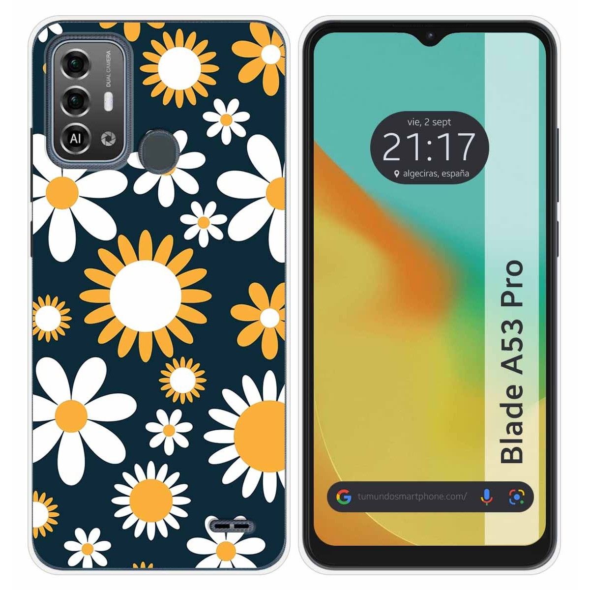 Funda Silicona para Zte Blade A53 Pro diseño Flores 08 Dibujos