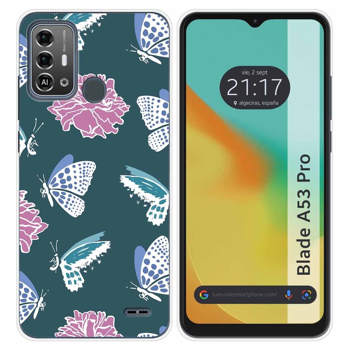 Funda Silicona para Zte Blade A53 Pro diseño Flores 10 Dibujos