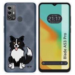 Funda Silicona para Zte Blade A53 Pro diseño Perros 01 Dibujos
