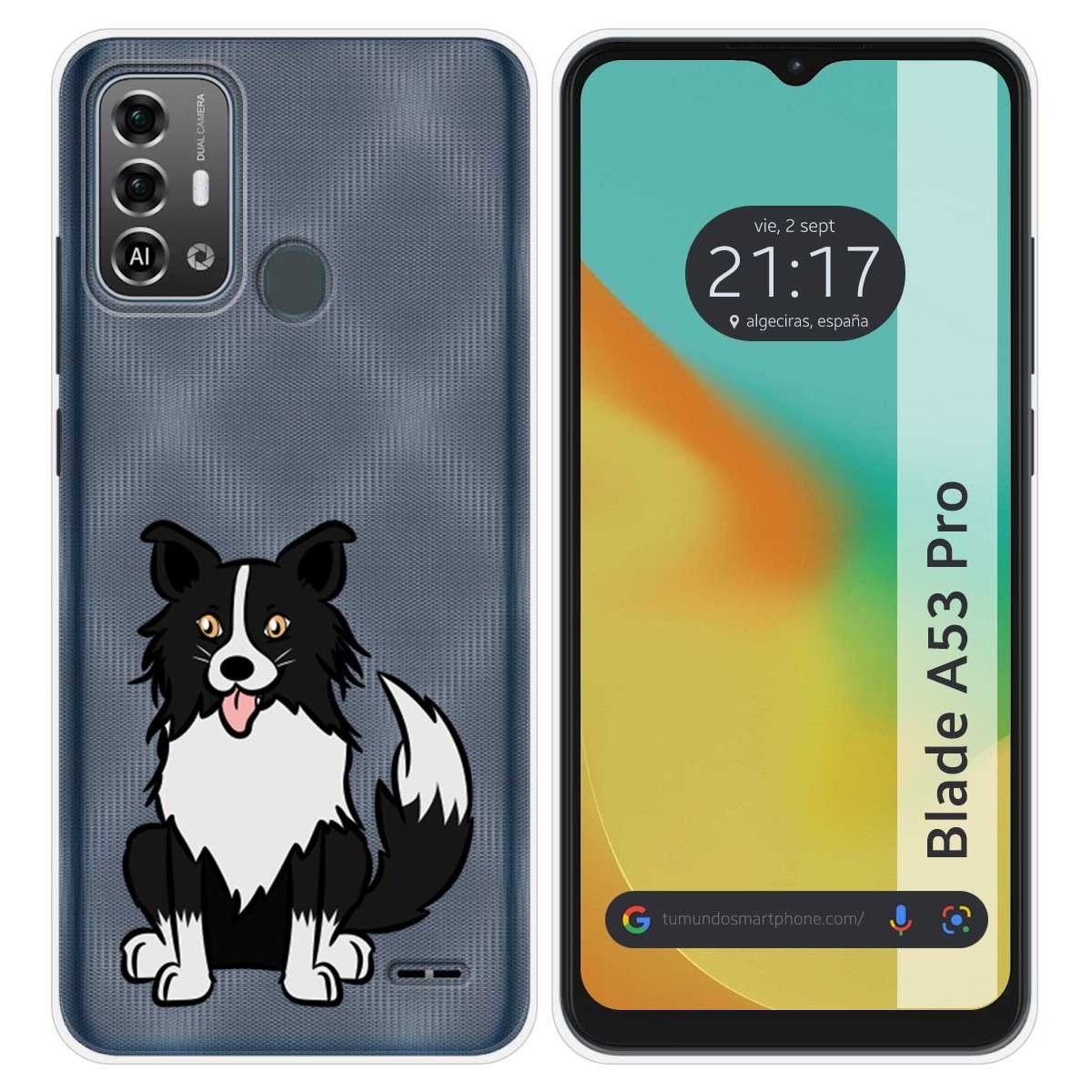 Funda Silicona para Zte Blade A53 Pro diseño Perros 01 Dibujos
