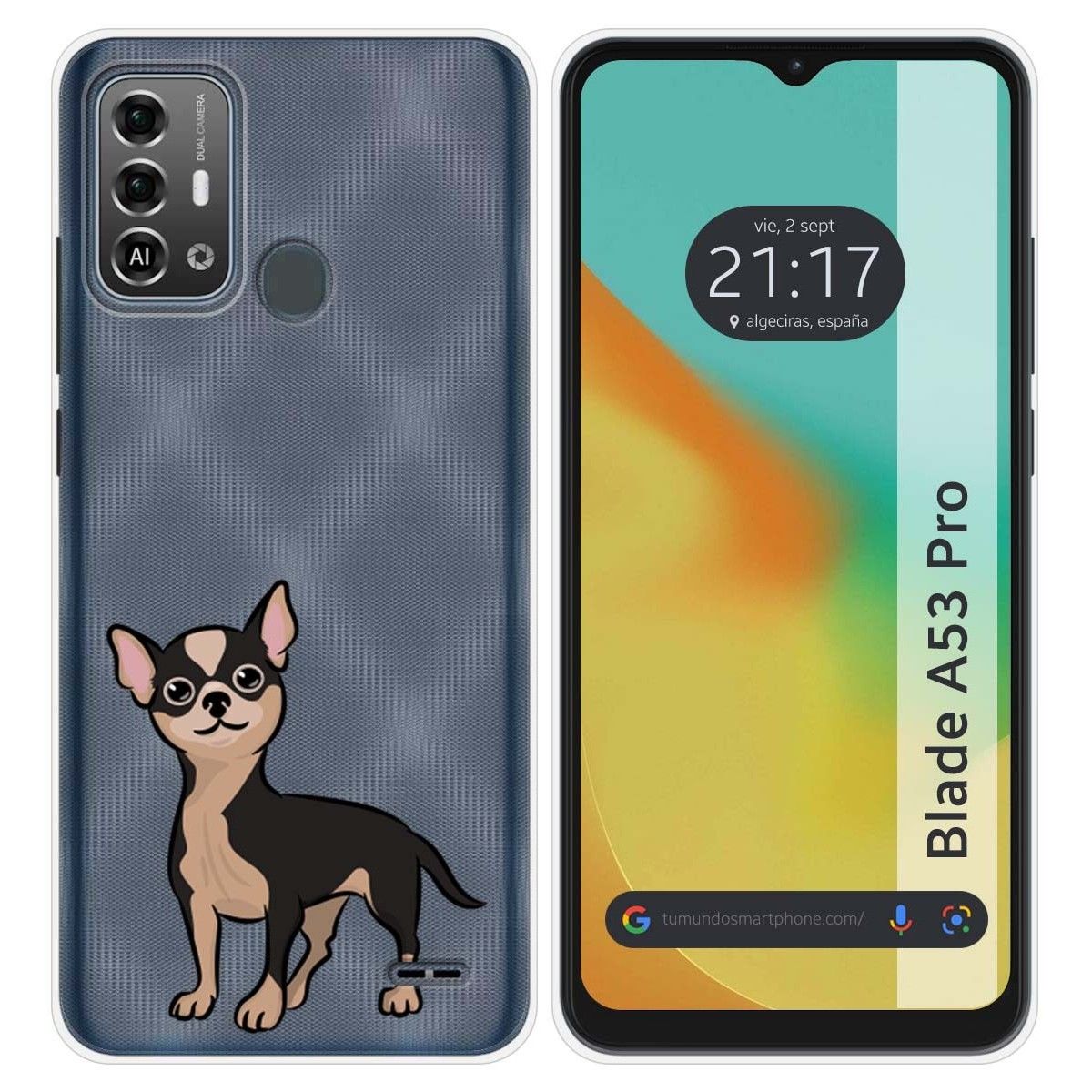 Funda Silicona para Zte Blade A53 Pro diseño Perros 05 Dibujos