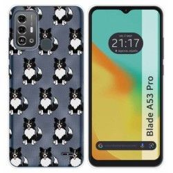 Funda Silicona para Zte Blade A53 Pro diseño Perros 07 Dibujos
