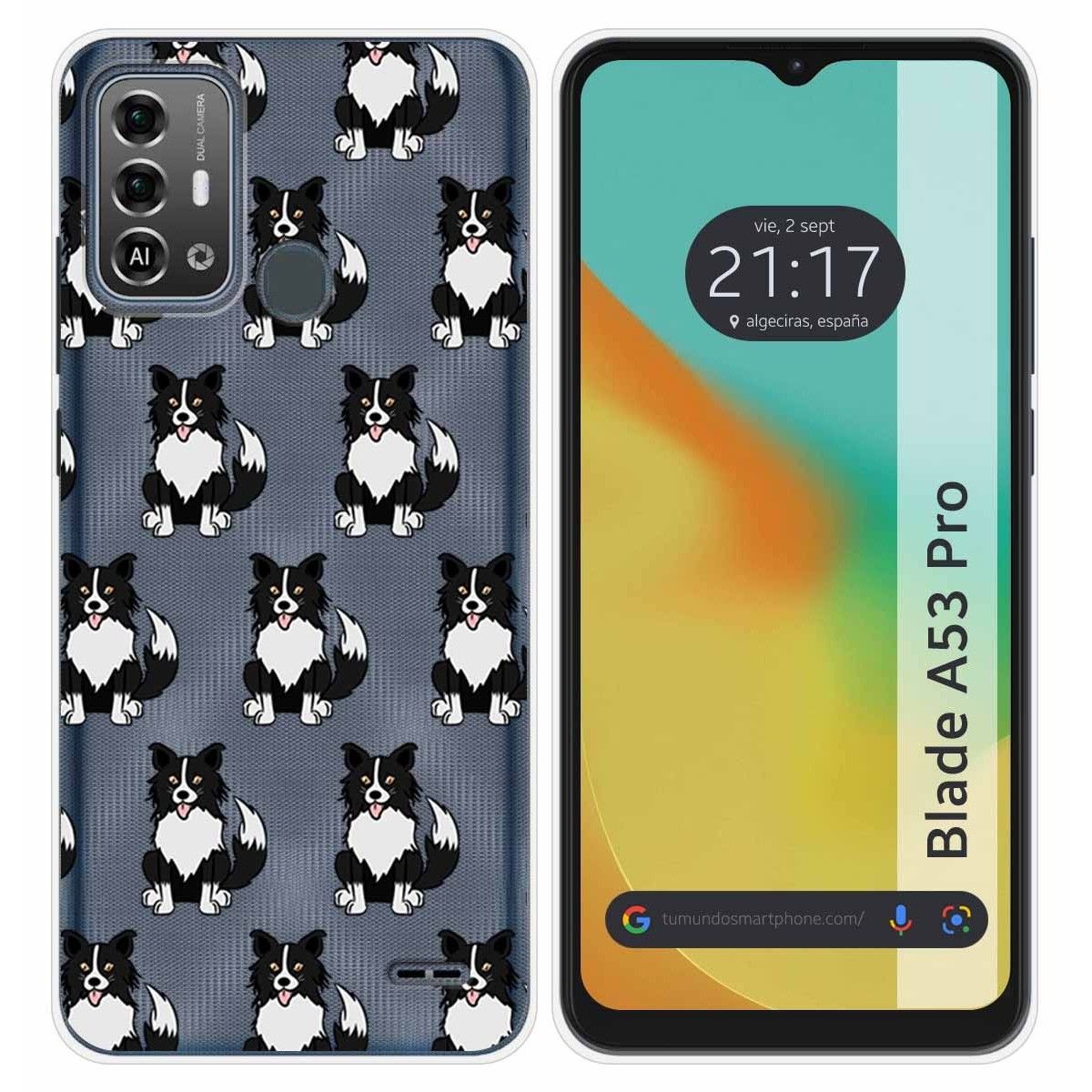 Funda Silicona para Zte Blade A53 Pro diseño Perros 07 Dibujos
