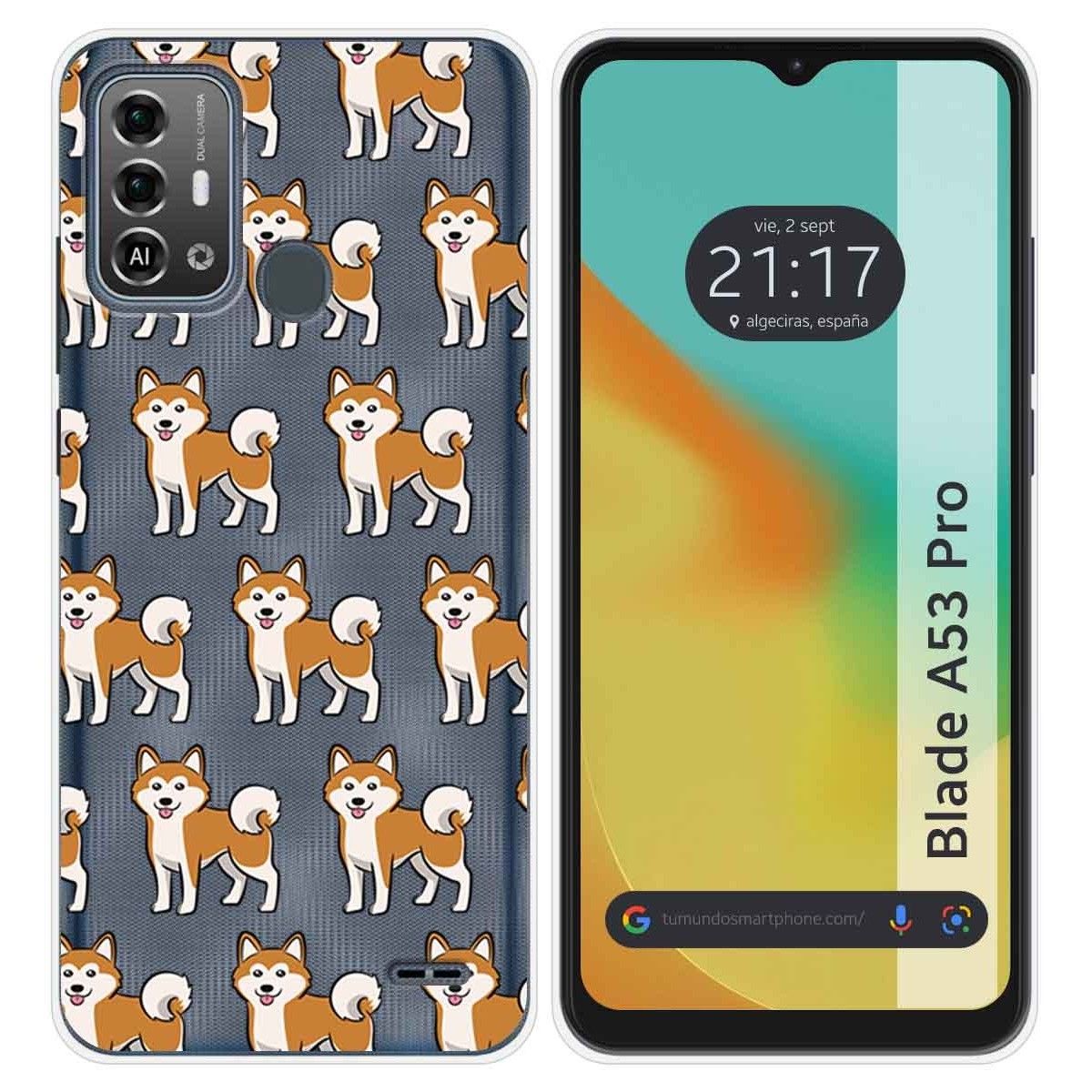 Funda Silicona para Zte Blade A53 Pro diseño Perros 08 Dibujos