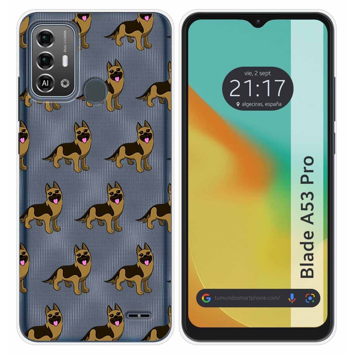 Funda Silicona para Zte Blade A53 Pro diseño Perros 09 Dibujos