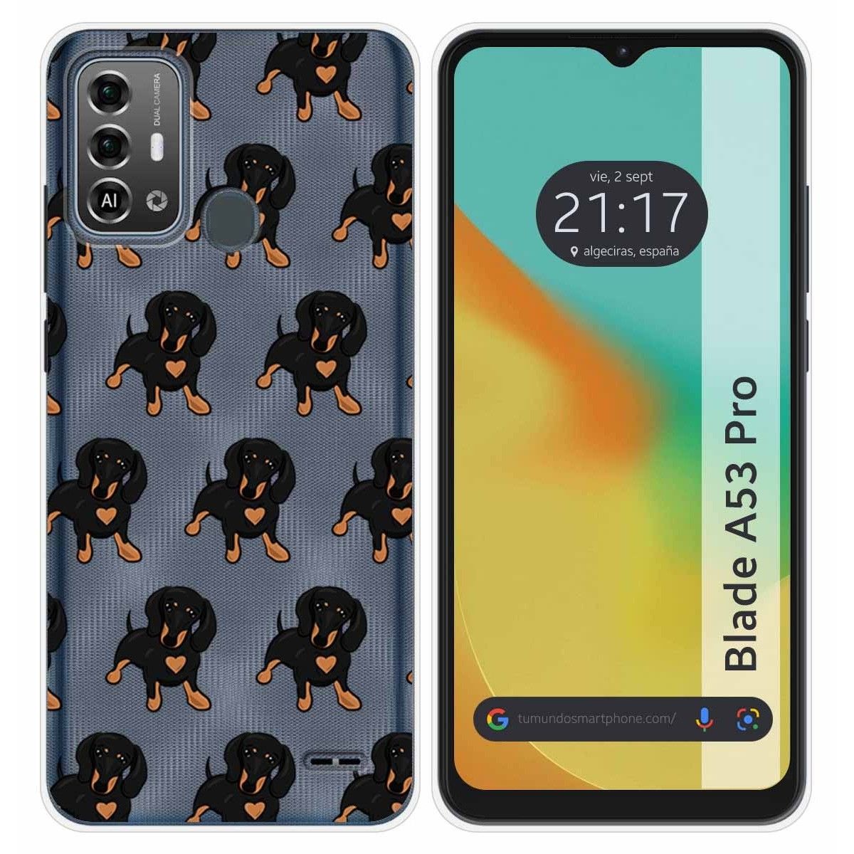 Funda Silicona para Zte Blade A53 Pro diseño Perros 10 Dibujos