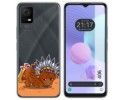 Funda Silicona Transparente para TCL 406 diseño Bufalo Dibujos