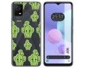 Funda Silicona Transparente para TCL 406 diseño Cactus Dibujos