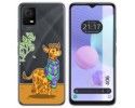 Funda Silicona Transparente para TCL 406 diseño Jirafa Dibujos