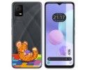Funda Silicona Transparente para TCL 406 diseño Leopardo Dibujos