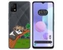 Funda Silicona Transparente para TCL 406 diseño Panda Dibujos