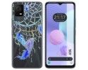 Funda Silicona Transparente para TCL 406 diseño Plumas Dibujos