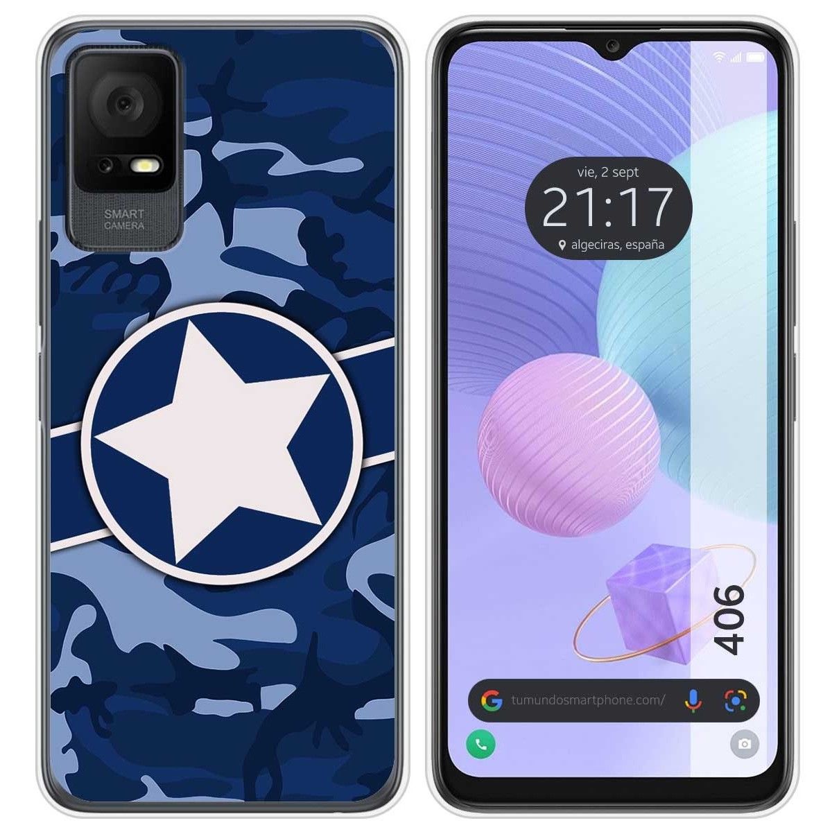 Funda Silicona para TCL 406 diseño Camuflaje 03 Dibujos