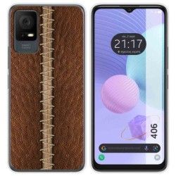 Funda Silicona para TCL 406 diseño Cuero 01 Dibujos