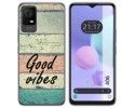 Funda Silicona para TCL 406 diseño Madera 01 Dibujos