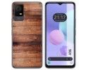 Funda Silicona para TCL 406 diseño Madera 02 Dibujos
