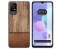 Funda Silicona para TCL 406 diseño Madera 09 Dibujos