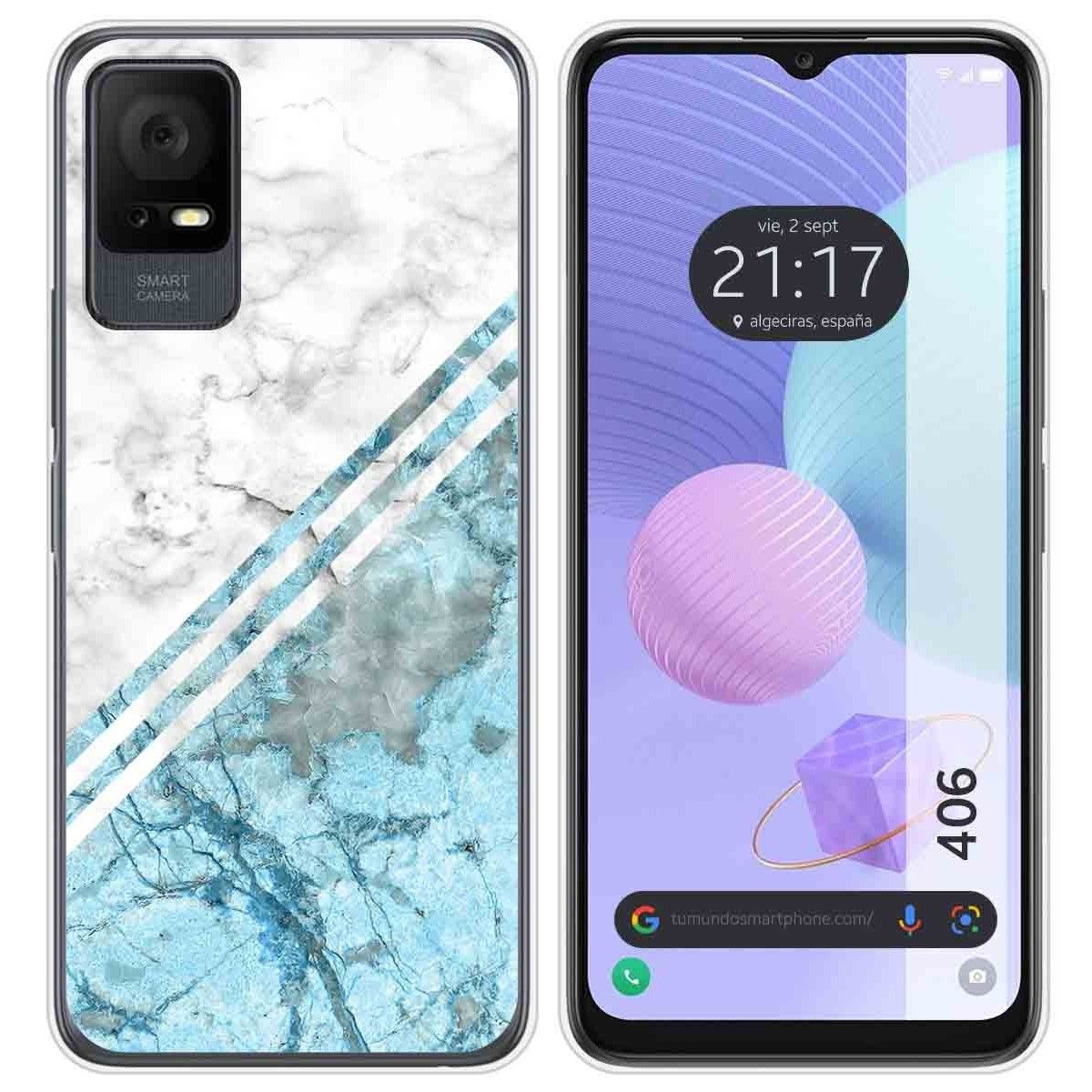 Funda Silicona para TCL 406 diseño Mármol 02 Dibujos