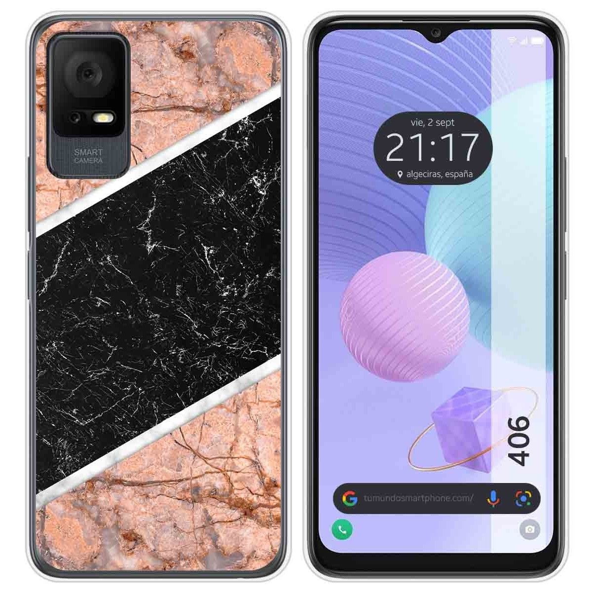 Funda Silicona para TCL 406 diseño Mármol 07 Dibujos