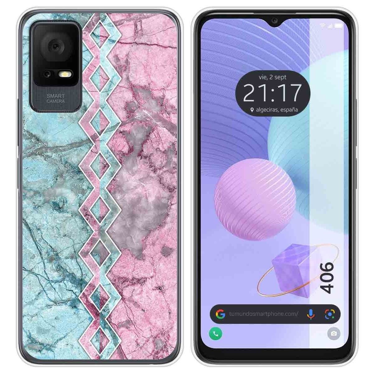 Funda Silicona para TCL 406 diseño Mármol 08 Dibujos