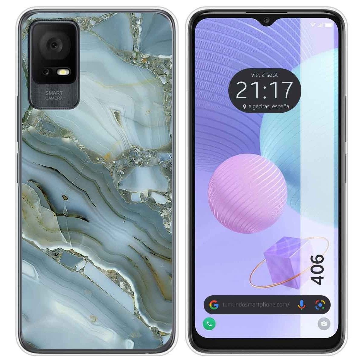 Funda Silicona para TCL 406 diseño Mármol 09 Dibujos