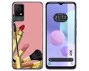 Funda Silicona para TCL 406 diseño Brochas Dibujos