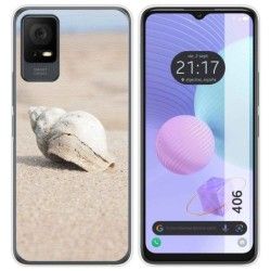 Funda Silicona para TCL 406 diseño Concha Dibujos