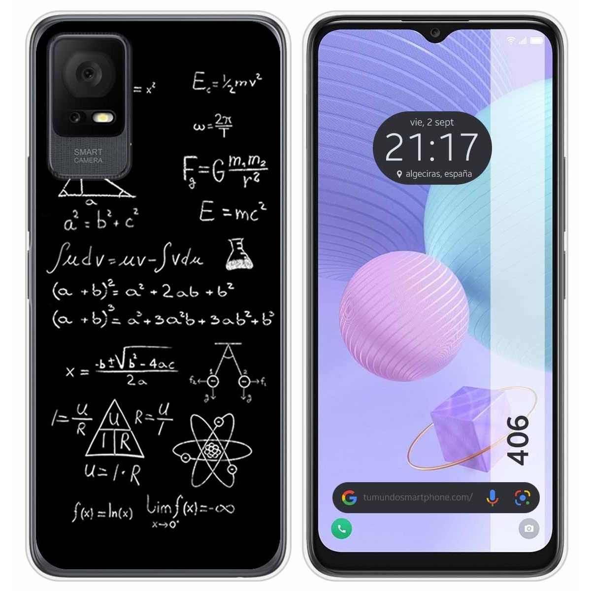 Funda Silicona para TCL 406 diseño Formulas Dibujos