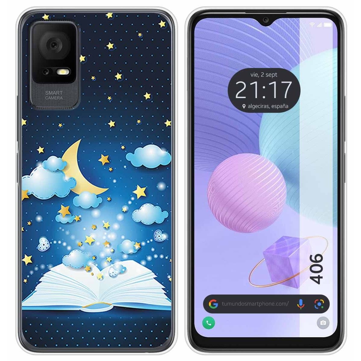 Funda Silicona para TCL 406 diseño Libro Cuentos Dibujos